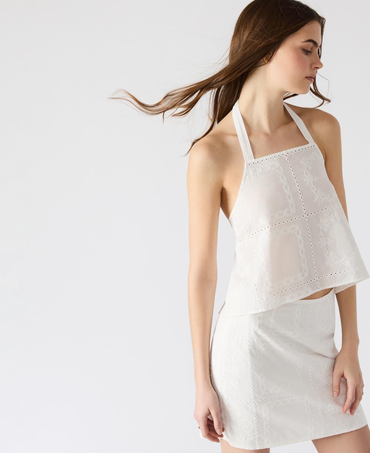 売れ筋商品|||スティーブ マデン カットソー トップス レディース Women's Crissy Eyelet Patchwork Halter Top White Steve Madden Crissy Eyelet Patchwork Halter Top in White | Lyst