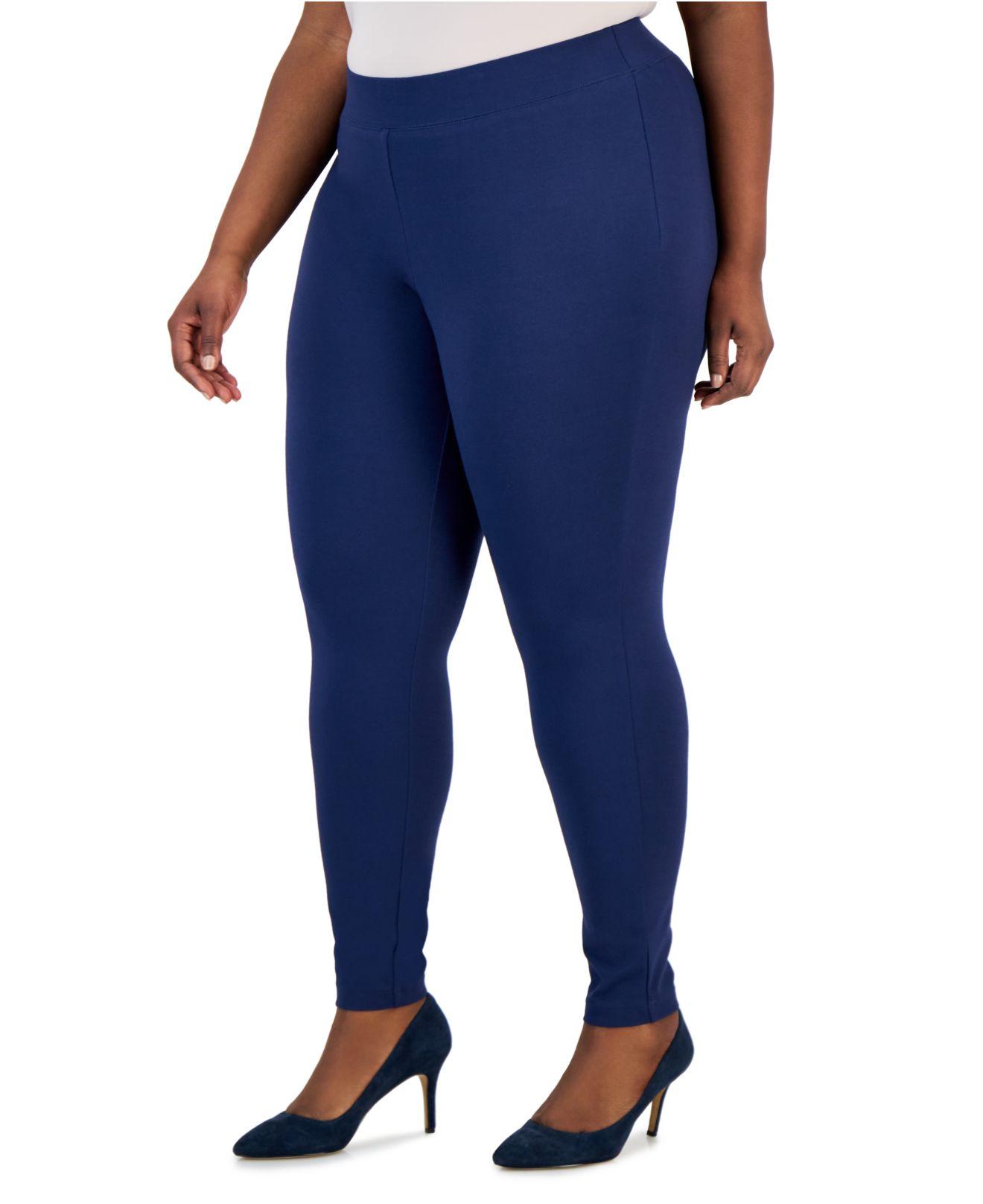 INC International Concepts Plus Size Skinny Pull-on Ponte Pants, Created  For Macy's in Blue | Lyst