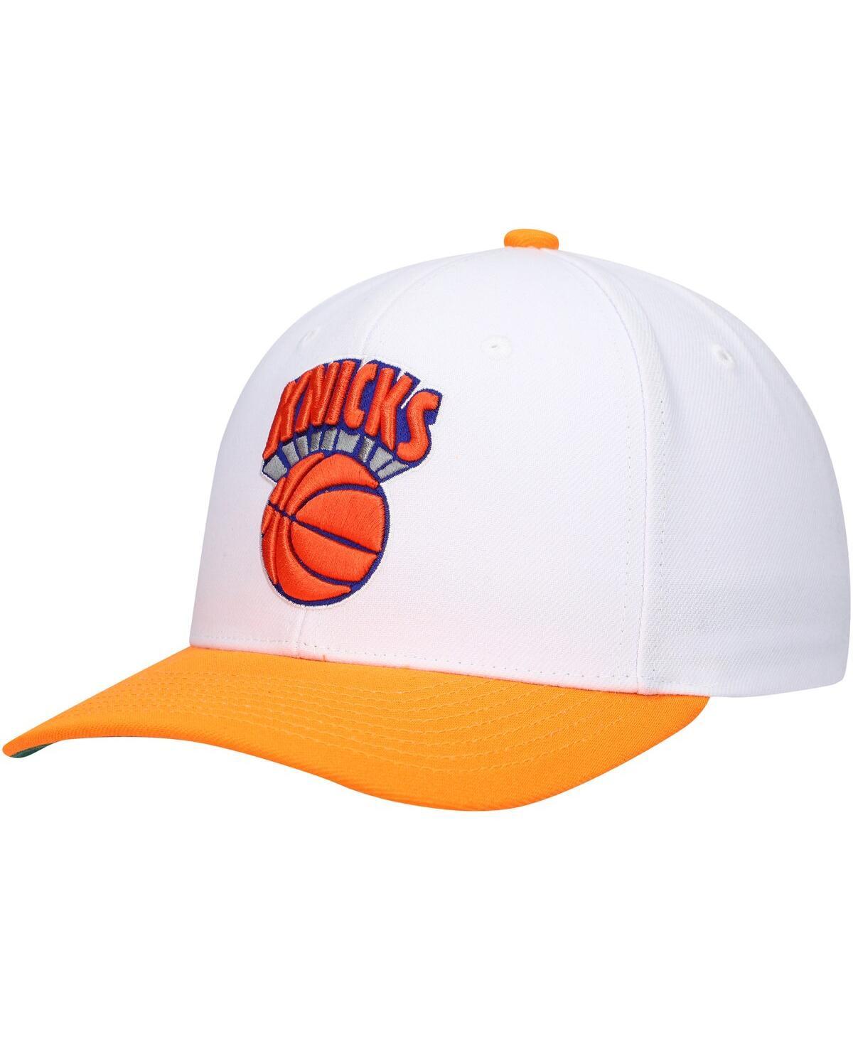 Mitchell & Ness Men's Los Angeles Lakers Hardwood Classics Paintbrush  Snapback Cap, White/Purple