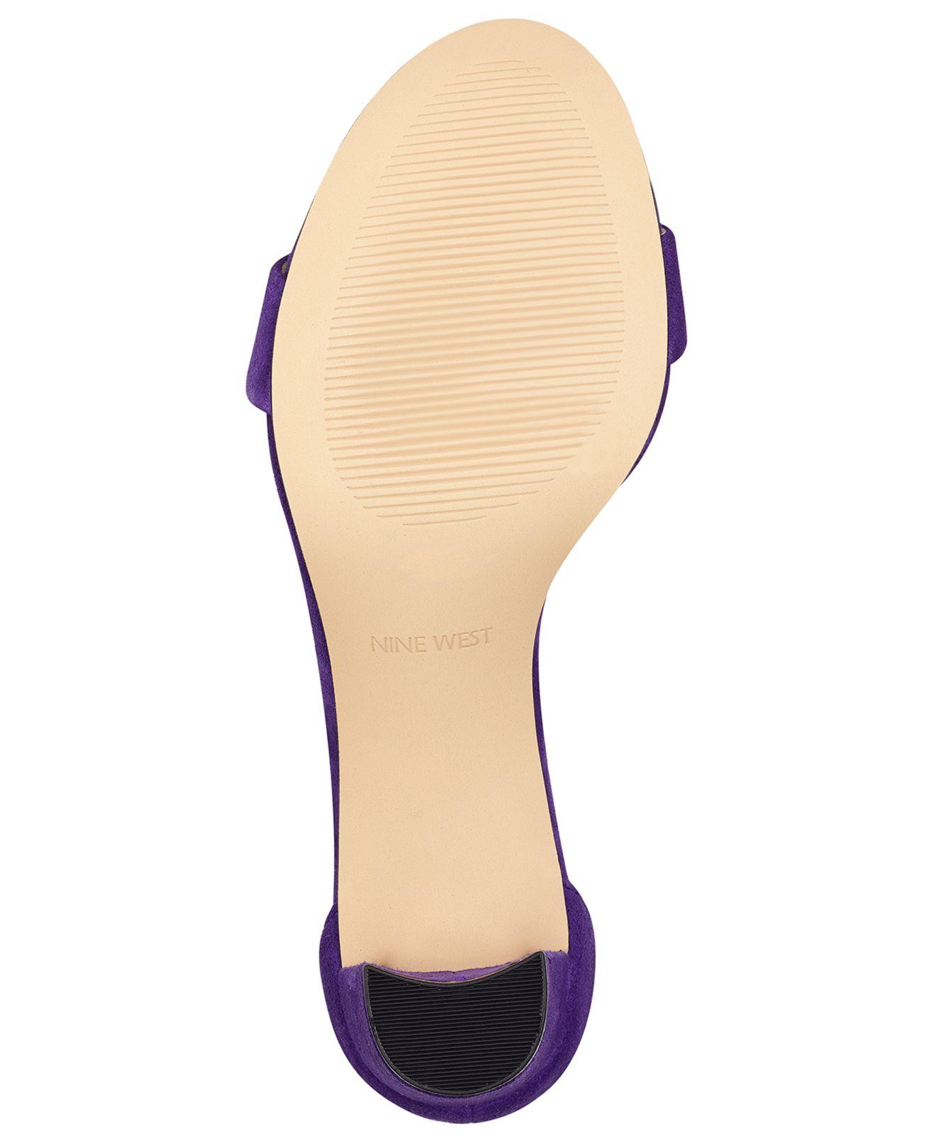 Nine West Suede Pruce Block Heel Sandal 