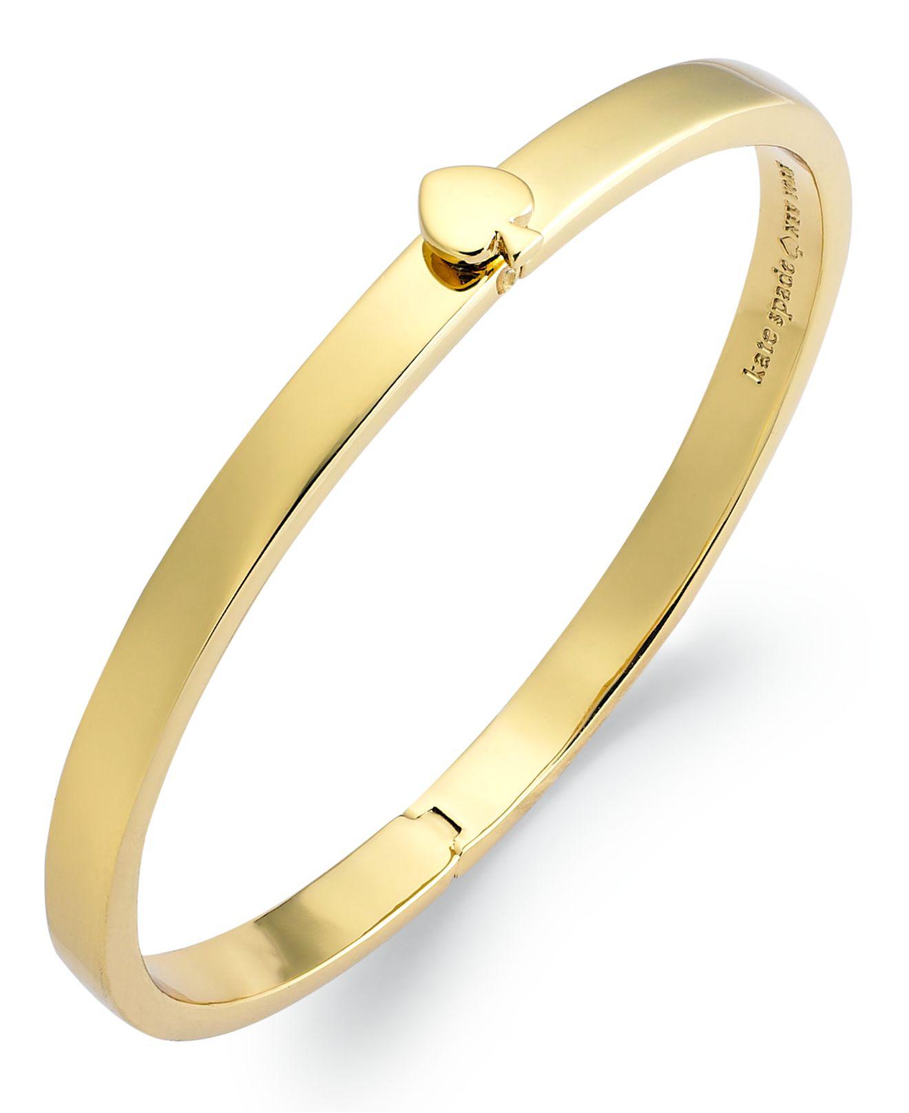 Lyst Kate Spade Bracelet 12k Gold Plated Hinged Thin Bangle Gallery