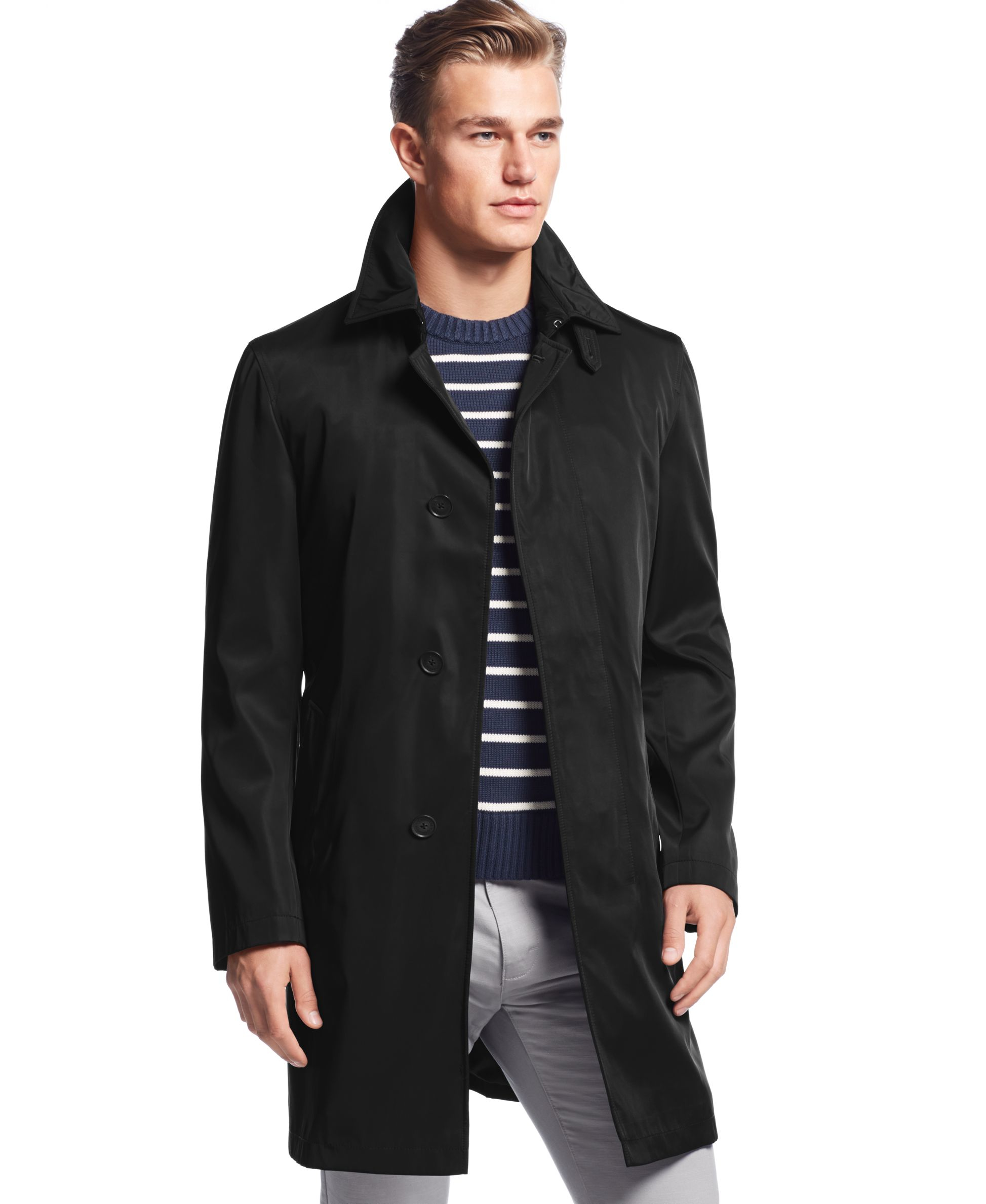 Lyst - Calvin Klein Mail Extra Slim-fit Raincoat in Black for Men