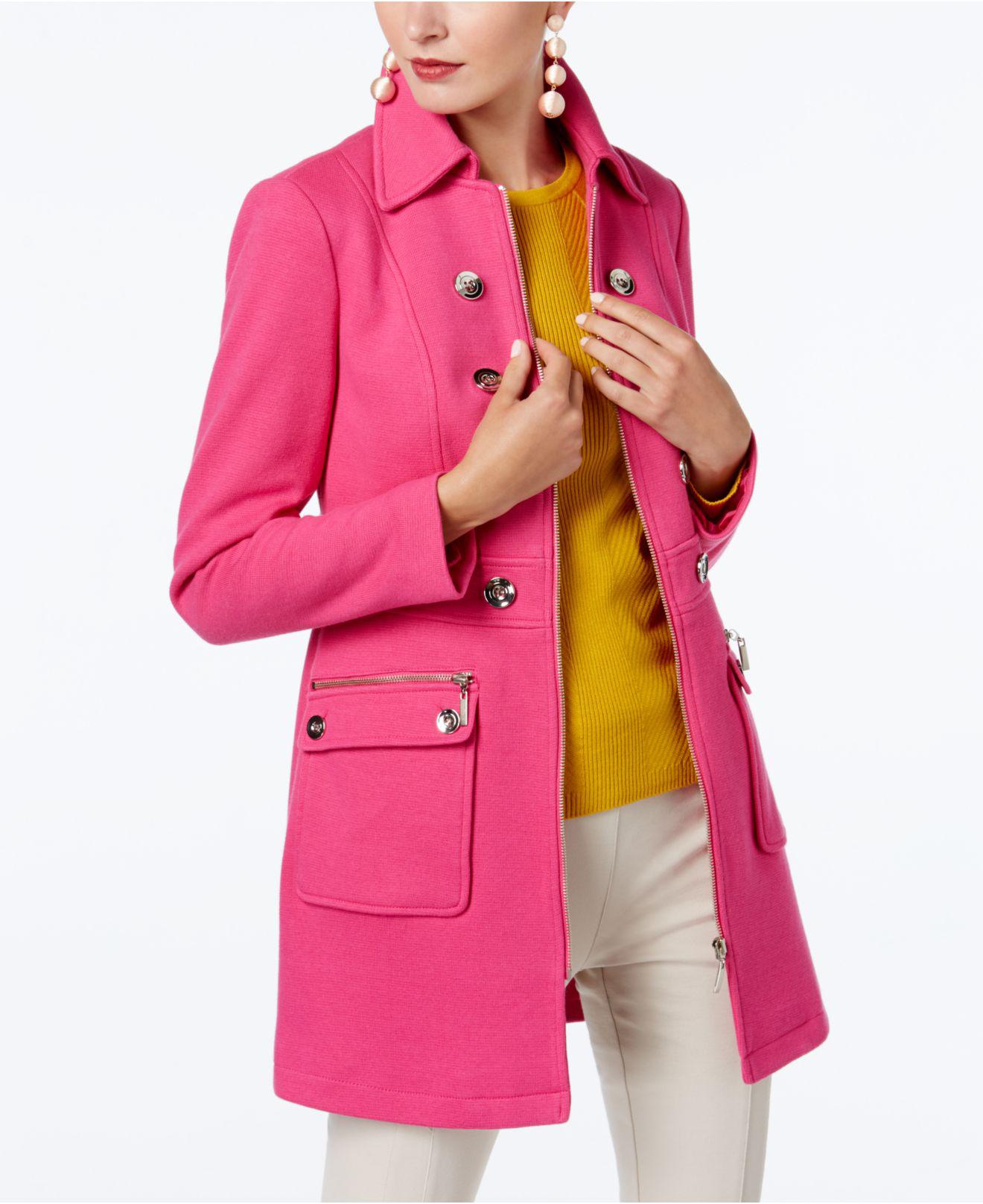 Macys pink coat Outlet