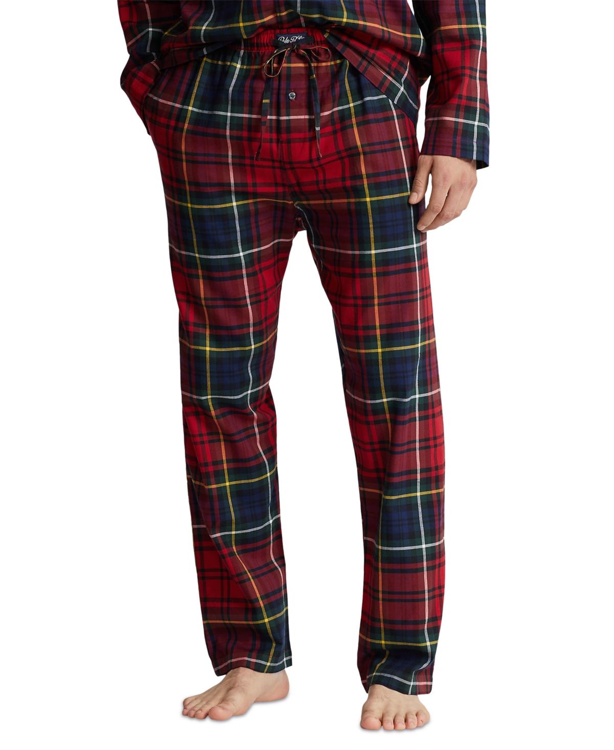 Polo Ralph Lauren Cotton Plaid Flannel Pajama Pants in Red for Men