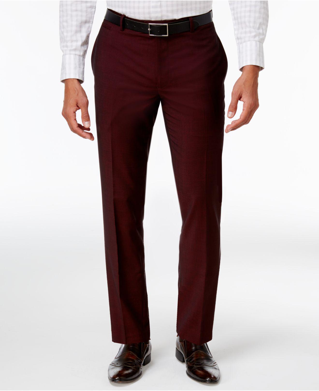 burgundy pants mens