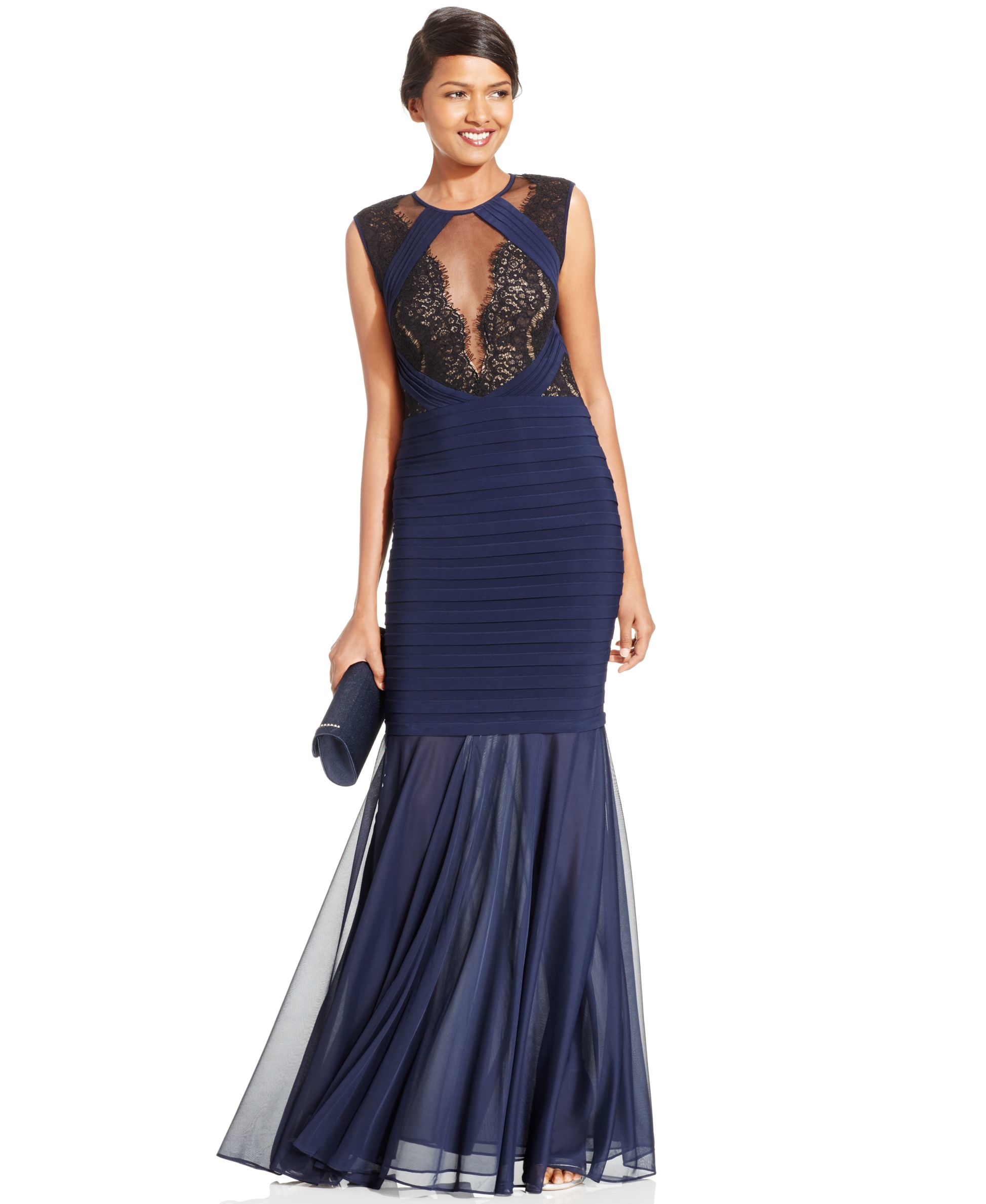 xscape lace gown