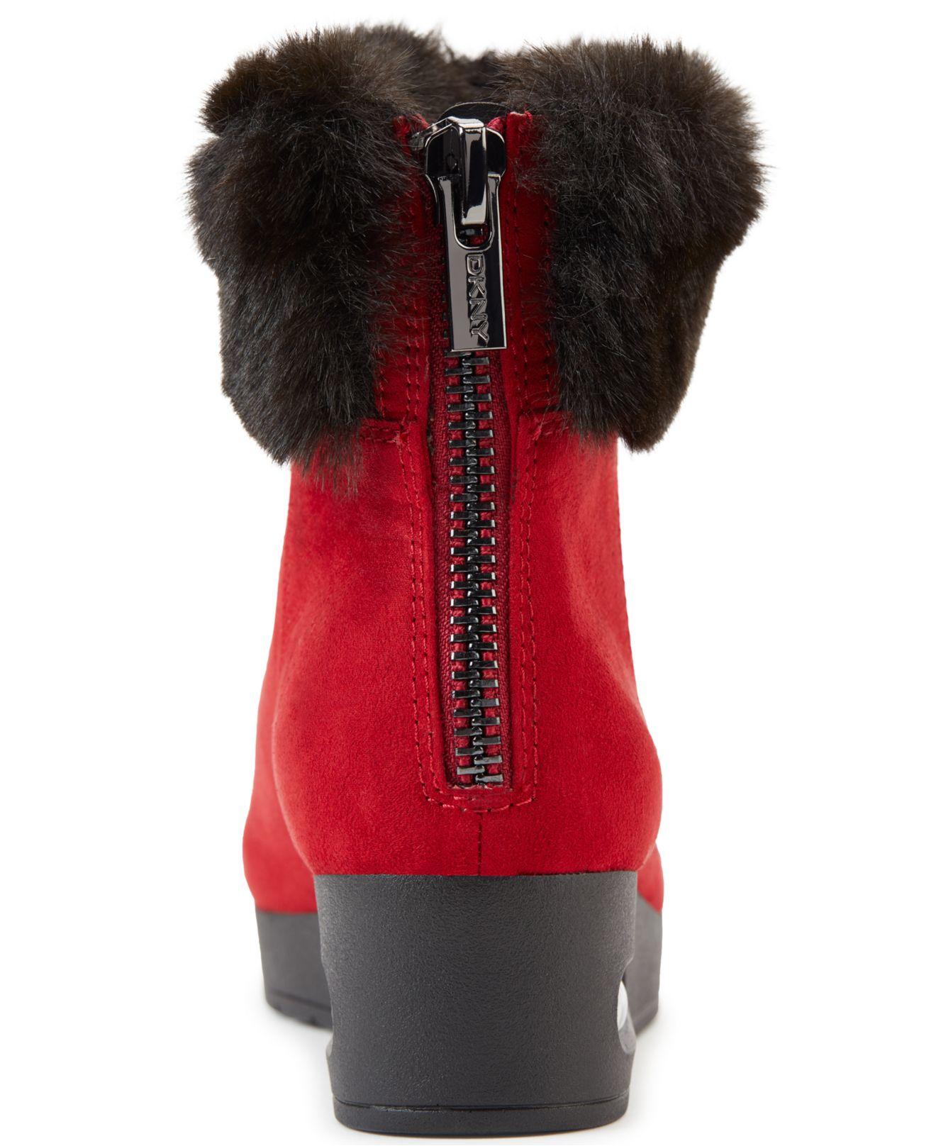 red and black booties