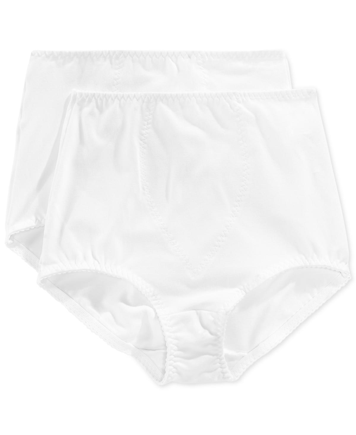 Bali Light Tummy-control Cotton 2-pack Brief Underwear X037 in White