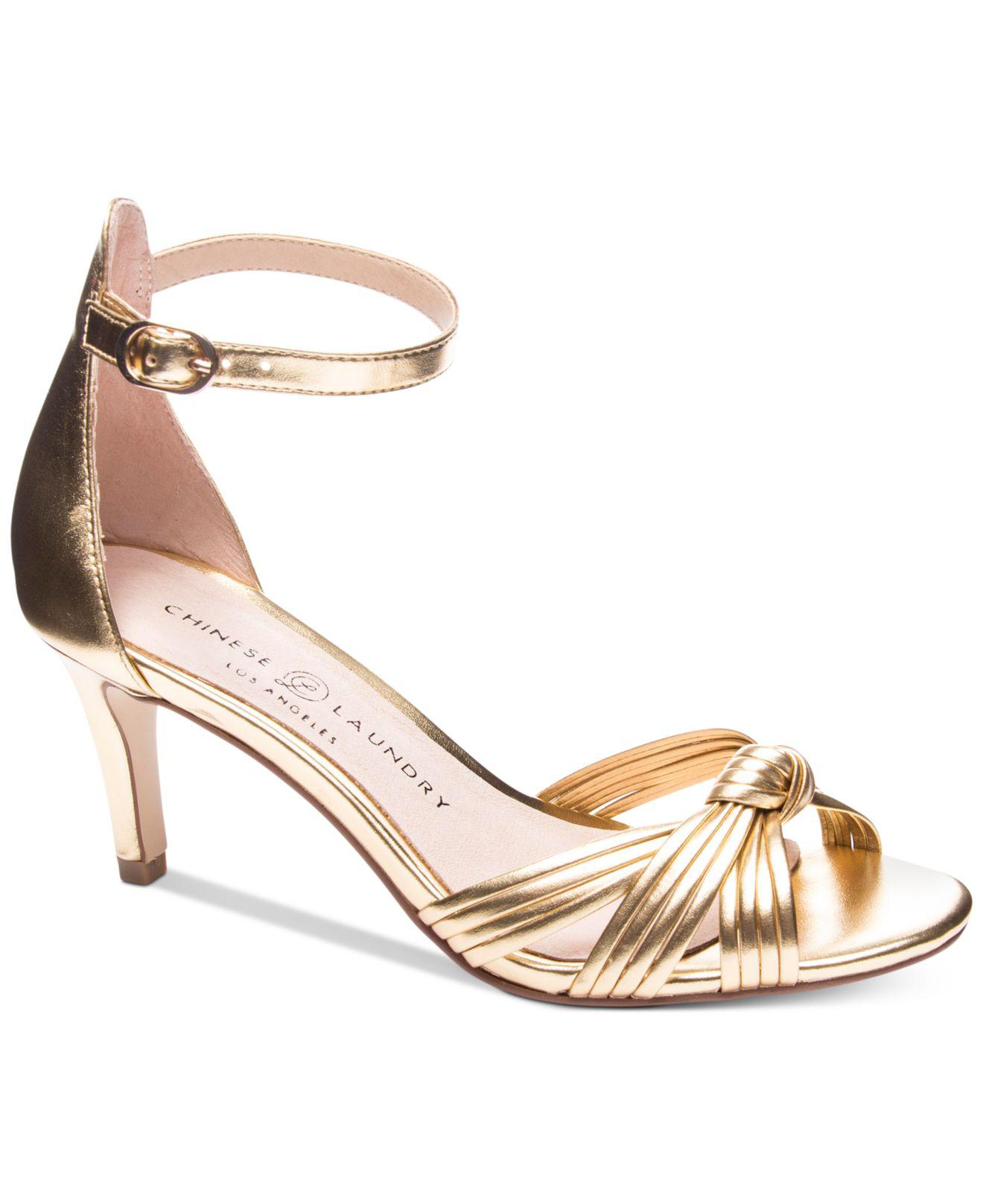 chinese laundry gold heels