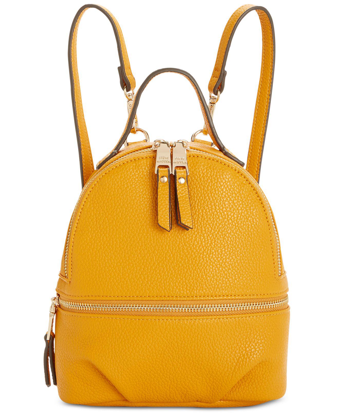 yellow steve madden backpack