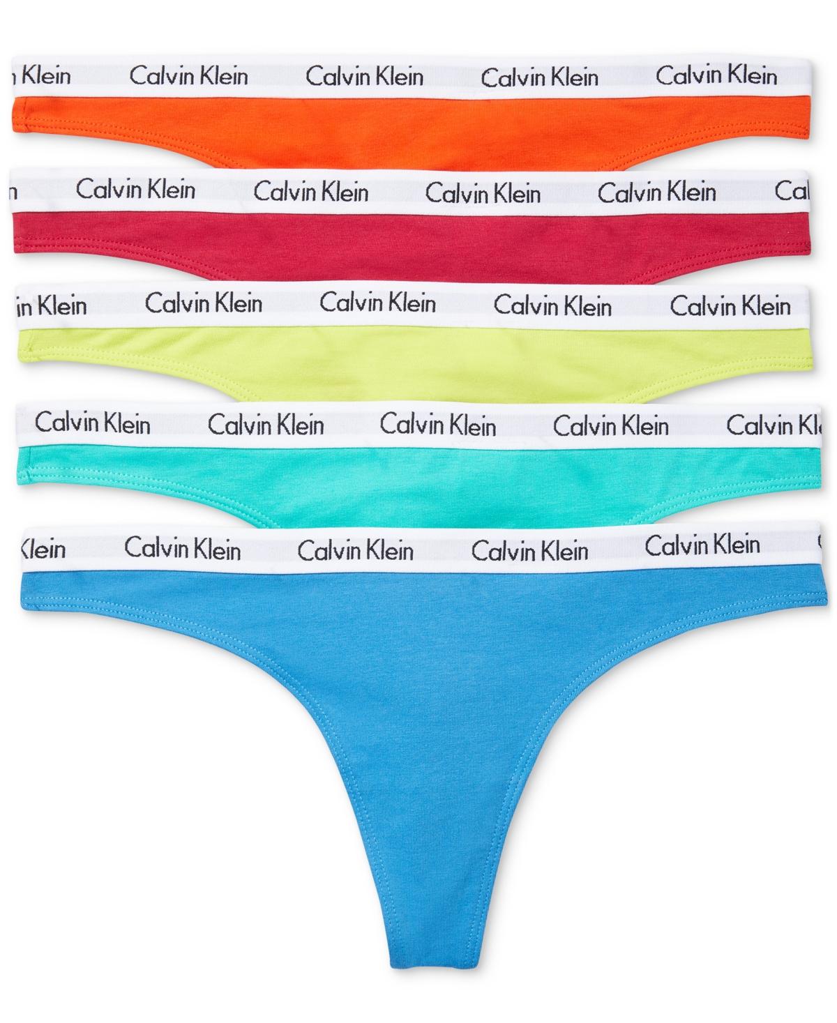 Calvin Klein Carousel Thong Underwear 5-pack in Red | Lyst