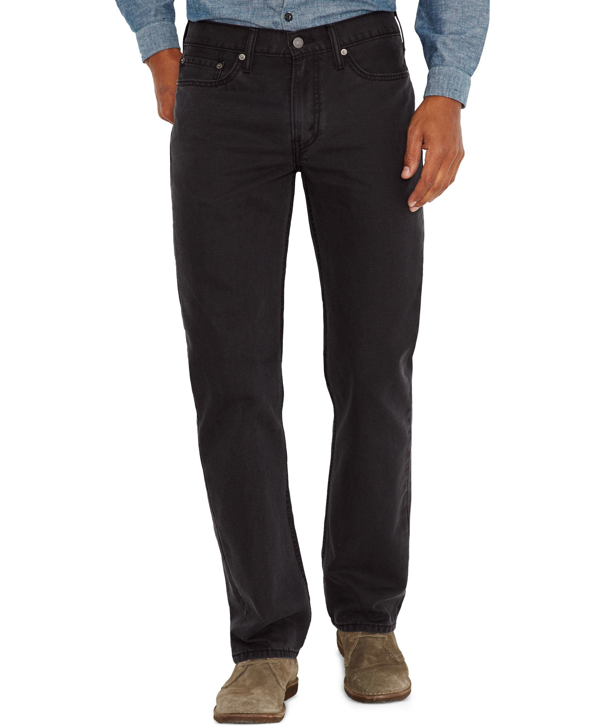 Levi's 514 Straight Fit Padox Twill Pants in Black for Men | Lyst