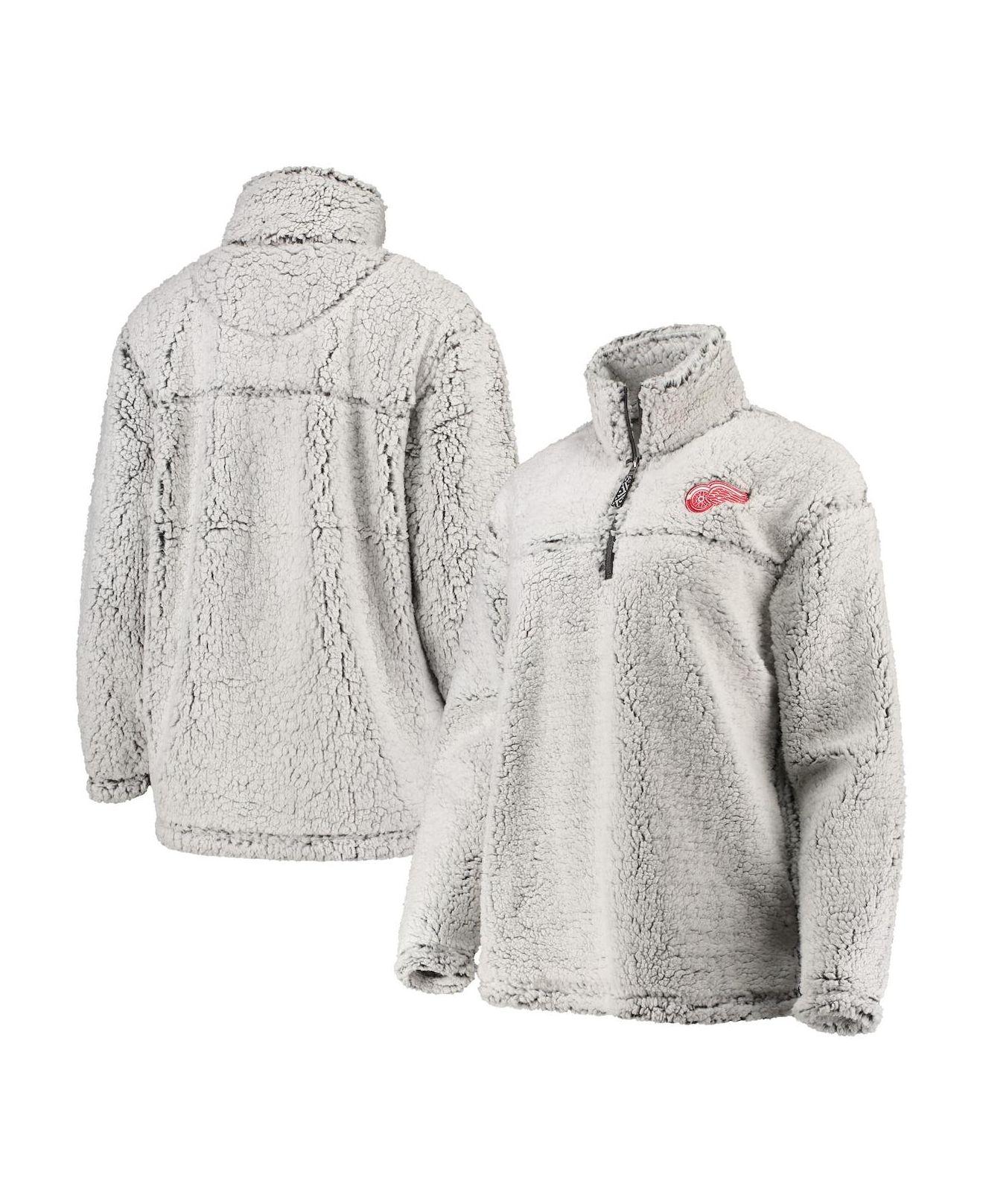 Minnesota Vikings Women's Sherpa Quarter-Zip Pullover Jacket - Gray