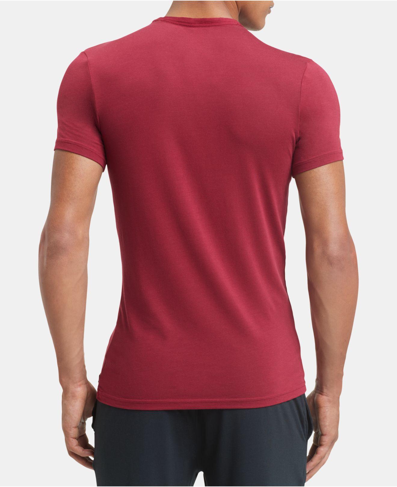 Calvin Klein Men's Ultra-soft Modal V-neck T-shirt in Red for Men | Lyst