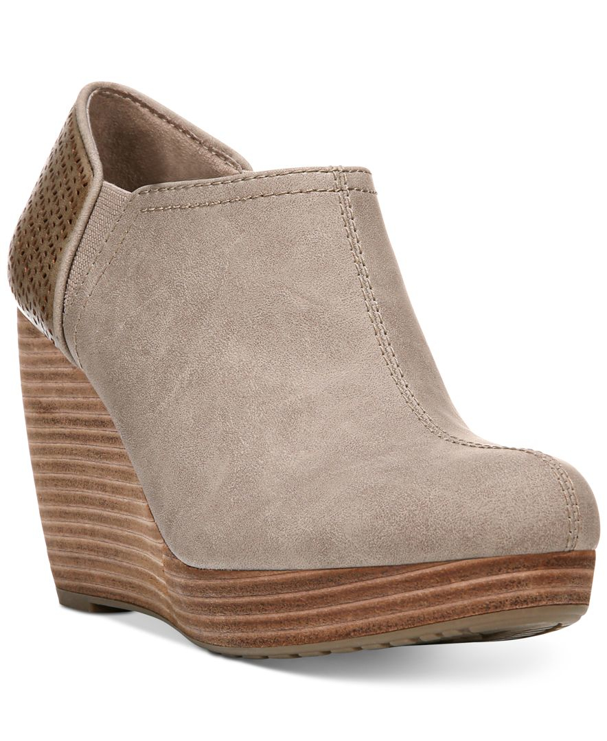 Wedge Booties. Be a trendsetter in wedge booties. Reach new heights in tall heels or keep wardrobes casual with lower ones. Slip into booties from Aerosoles, BCBGeneration, Lucky Brand, MICHAEL Michael Kors and more.
