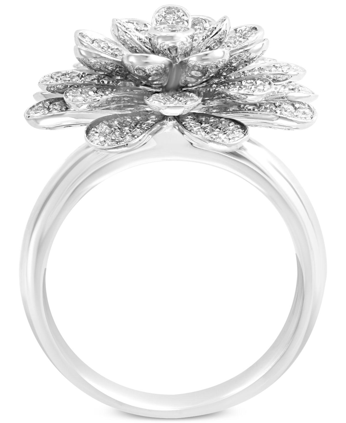 Effy Collection Effy® Diamond Flower Ring (15/8 Ct. T.w.) In 14k White