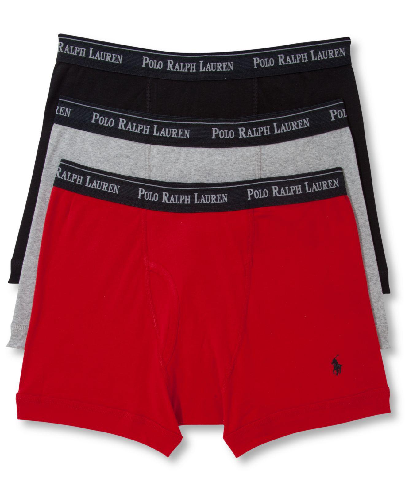Lyst - Polo Ralph Lauren Underwear, Boxer Briefs 3 Pack in Red for Men