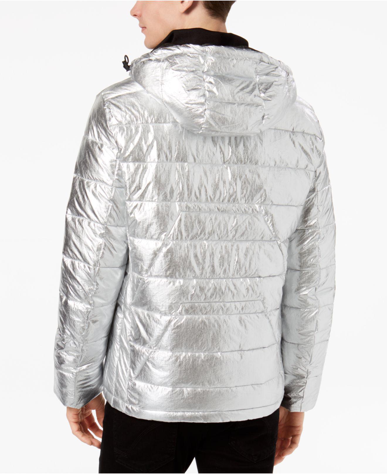 Calvin Klein Synthetic Men's Puffer Jacket in Silver (Metallic) for Men |  Lyst