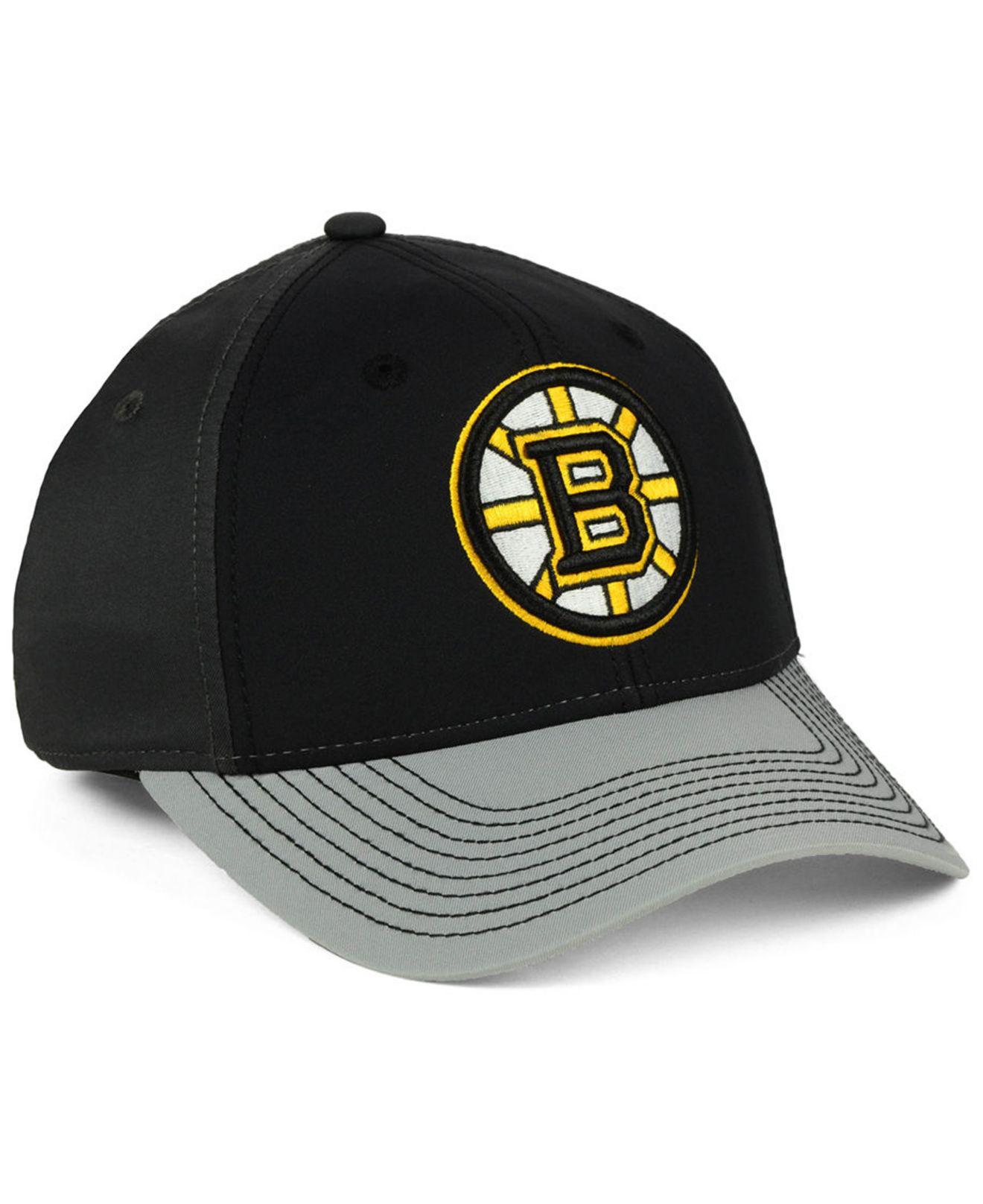 adidas Synthetic Boston Bruins 2tone Stitch Flex Cap in Black/Gray ...