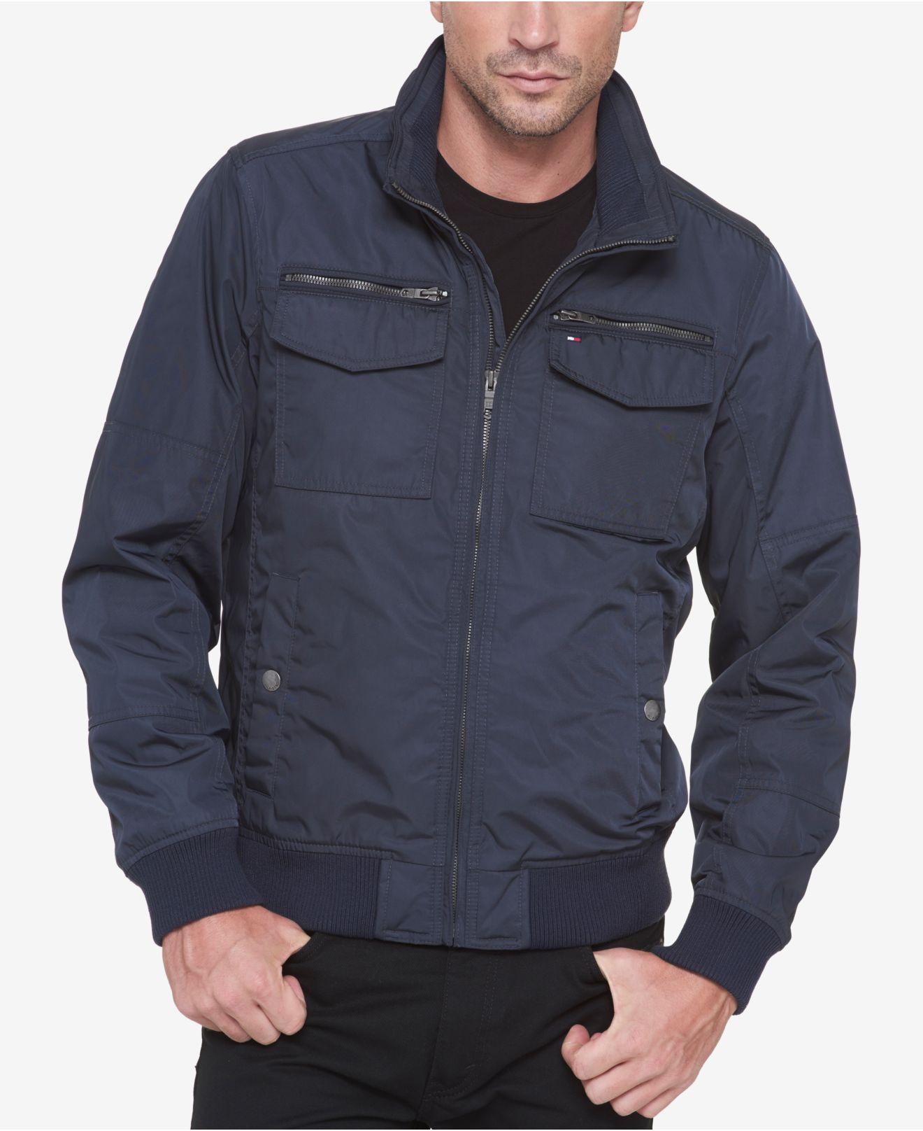 Tommy Hilfiger Synthetic Fourpocket Unfilled Performance Bomber Jacket