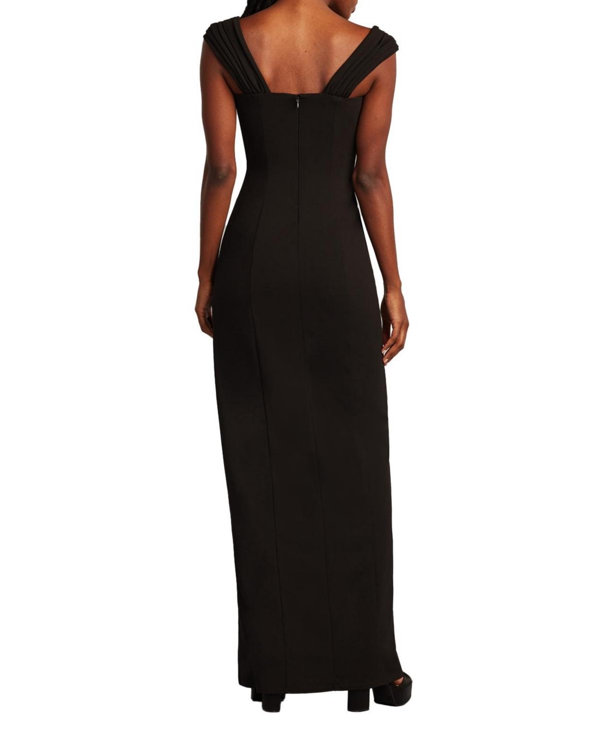 Tadashi Shoji Keene Pearl Accent Gown in Black | Lyst