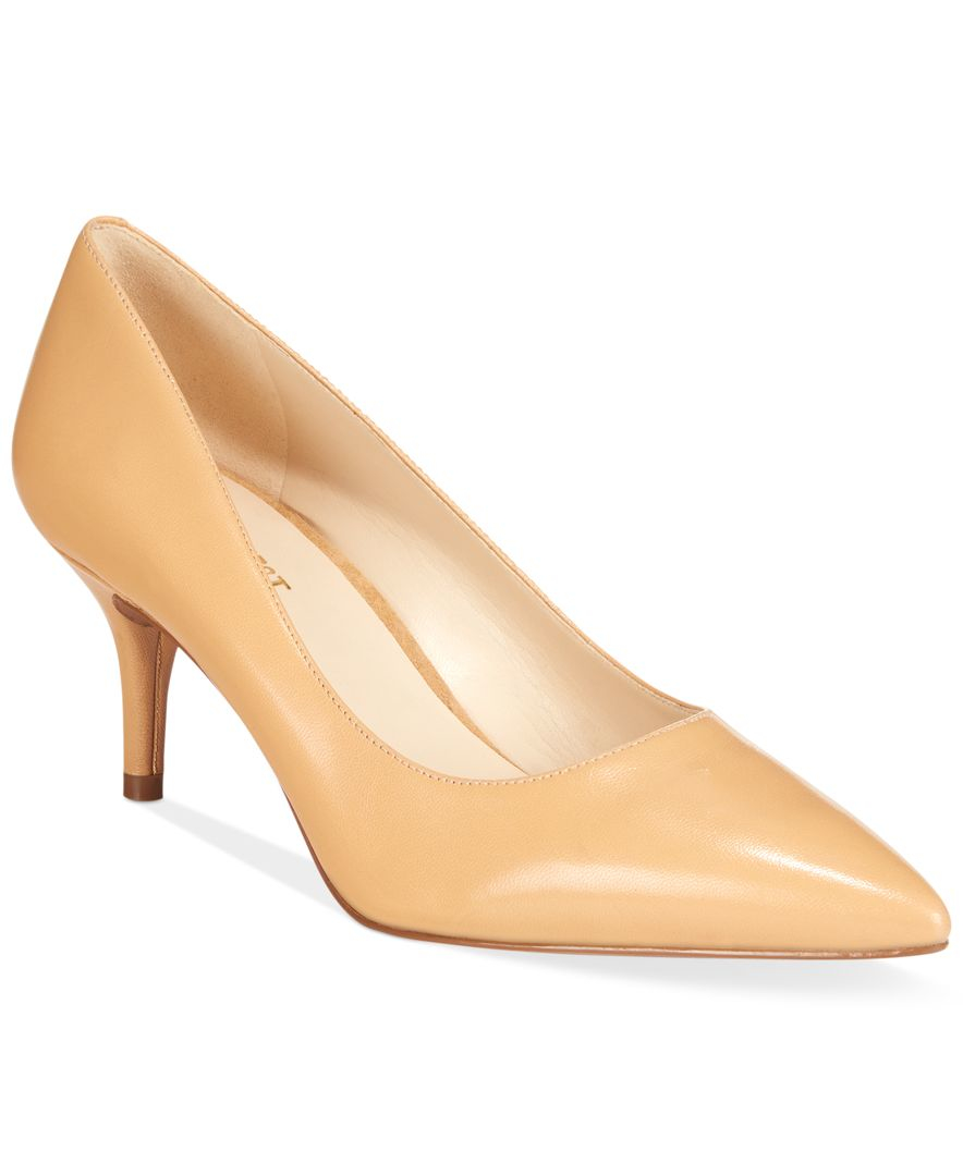 Nine west Margot Midheel Pumps in Natural (Natural Leather) Lyst