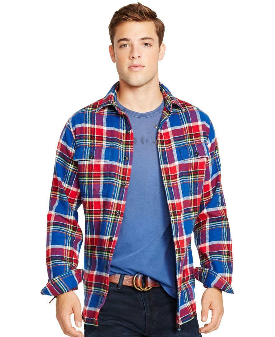 Lyst Polo Ralph Lauren Plaid Twill Workshirt in Red for Men