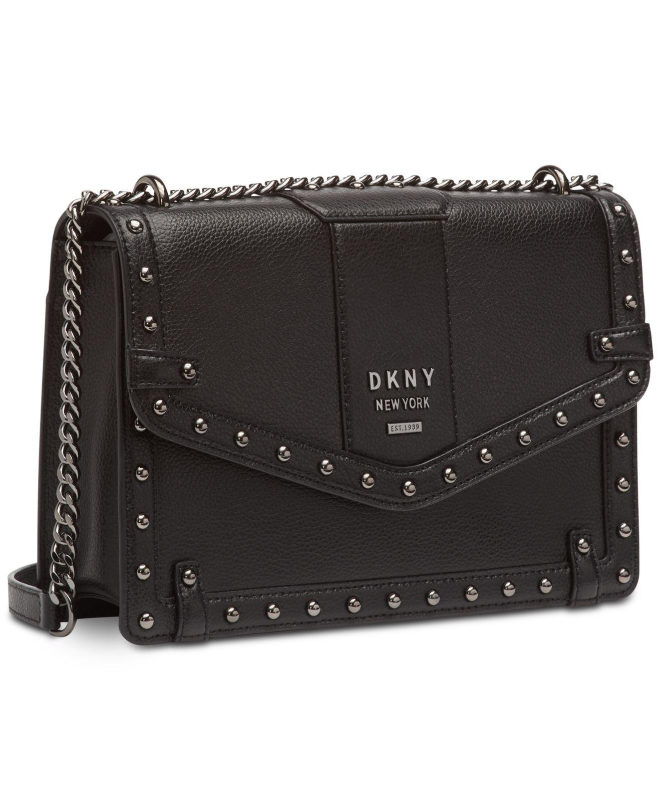 dkny whitney studded shoulder bag