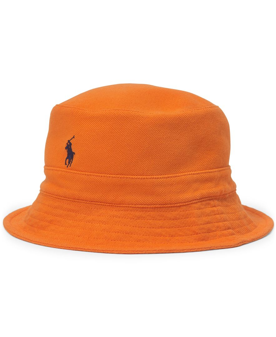 Polo Ralph Lauren Men's Mesh Bucket Hat in Orange for Men | Lyst