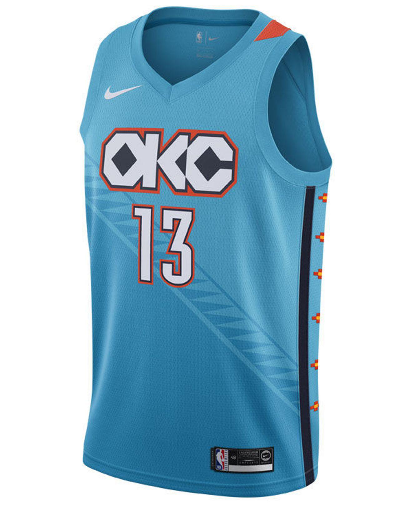 Nike Synthetic Paul Oklahoma City Thunder City Swingman Jersey
