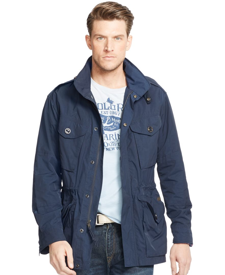 Polo Ralph Lauren Men's Big And Tall Waxed-cotton Combat Jacket in Blue for  Men | Lyst