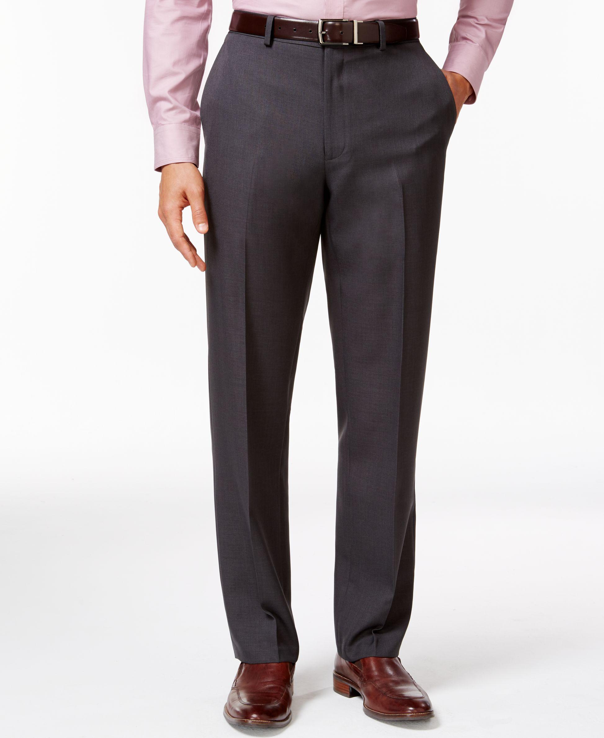 Alfani Charcoal Slim-fit Dress Pants in Black for Men | Lyst
