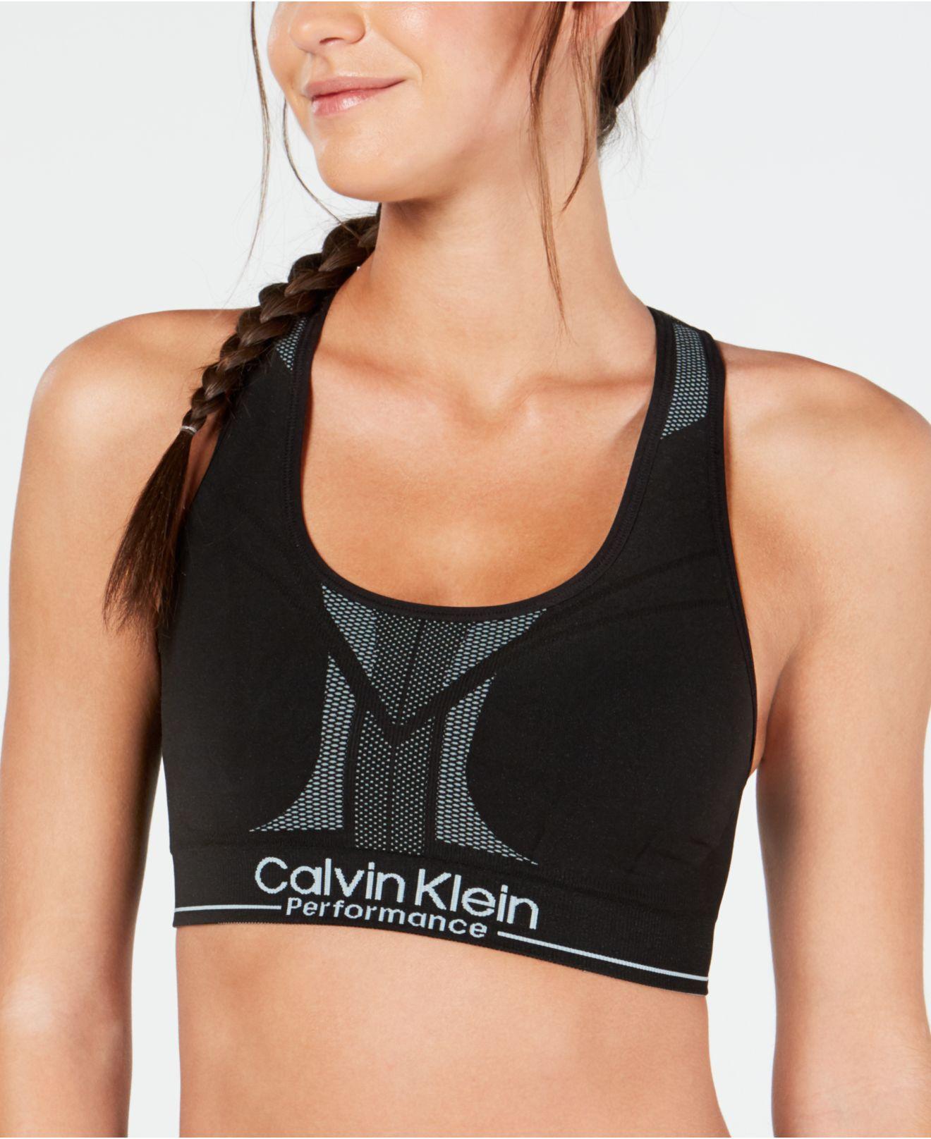calvin klein performance reversible racerback sports bra