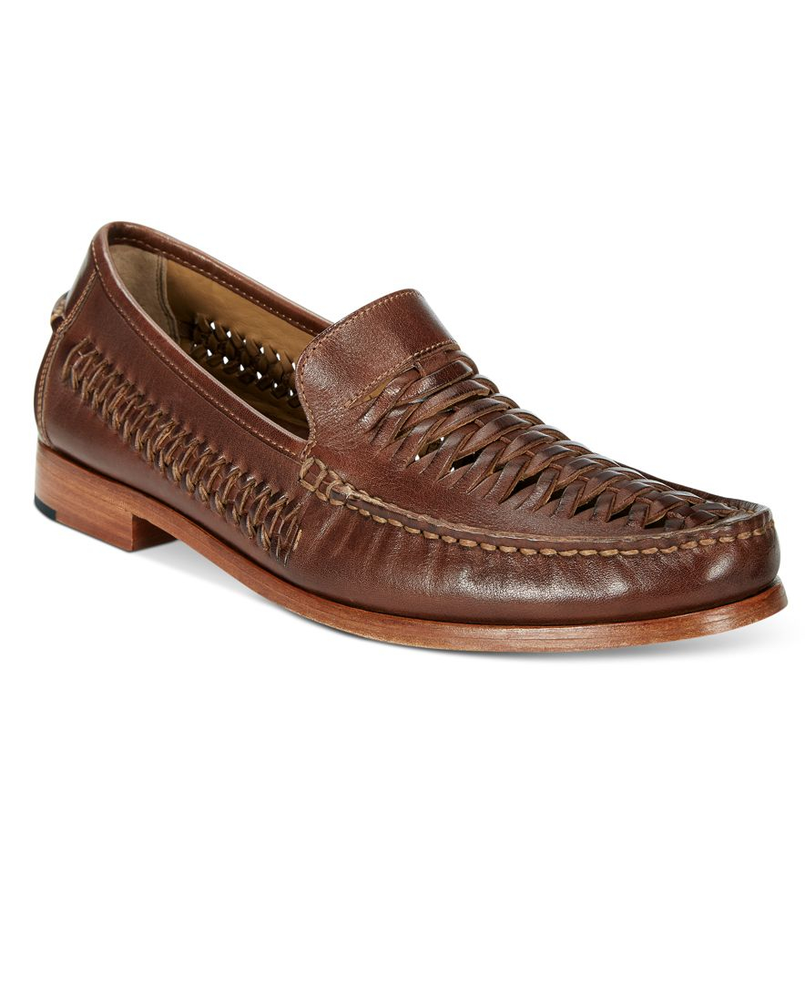 Johnston & Murphy Men's Danbury Woven Venetian Loafers in Brown for Men ...