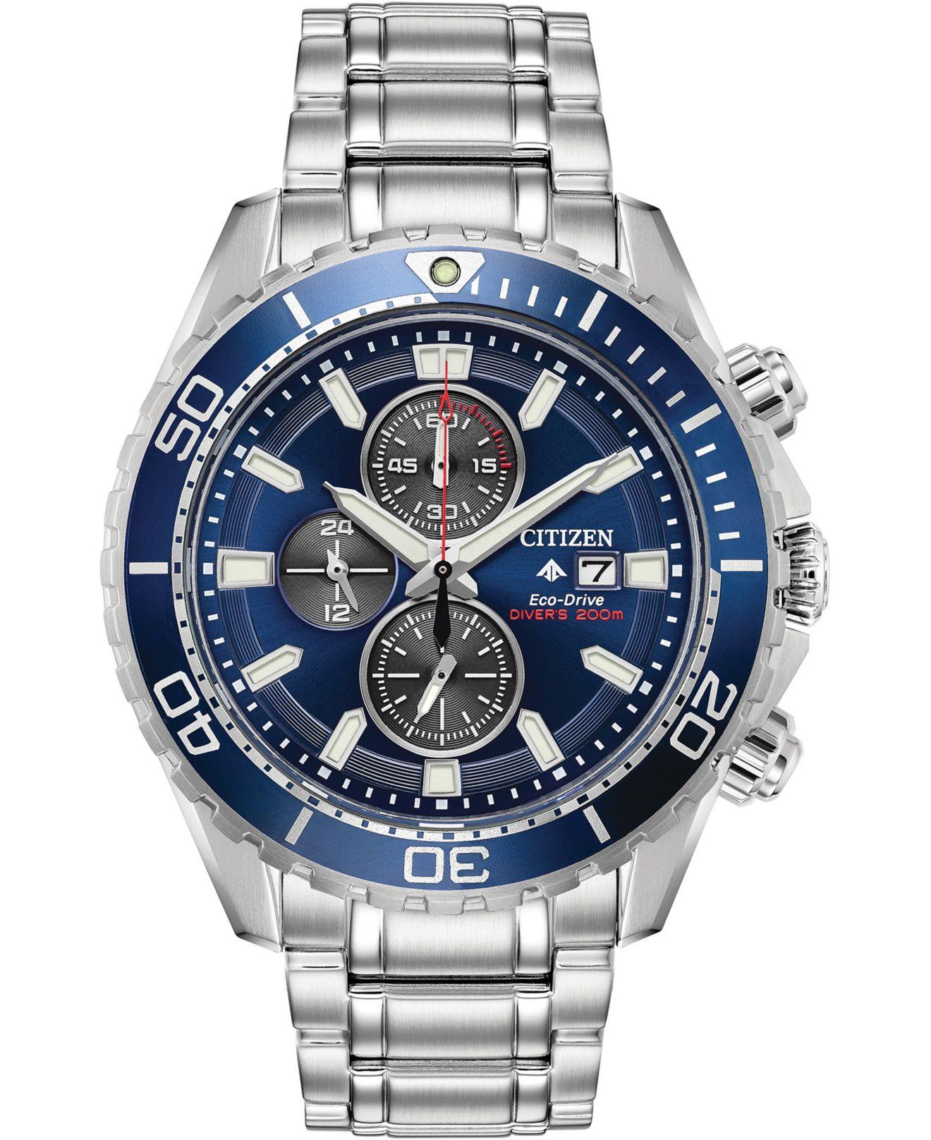 Citizen Chronograph Promaster Diver Stainless Steel Bracelet Watch 46mm