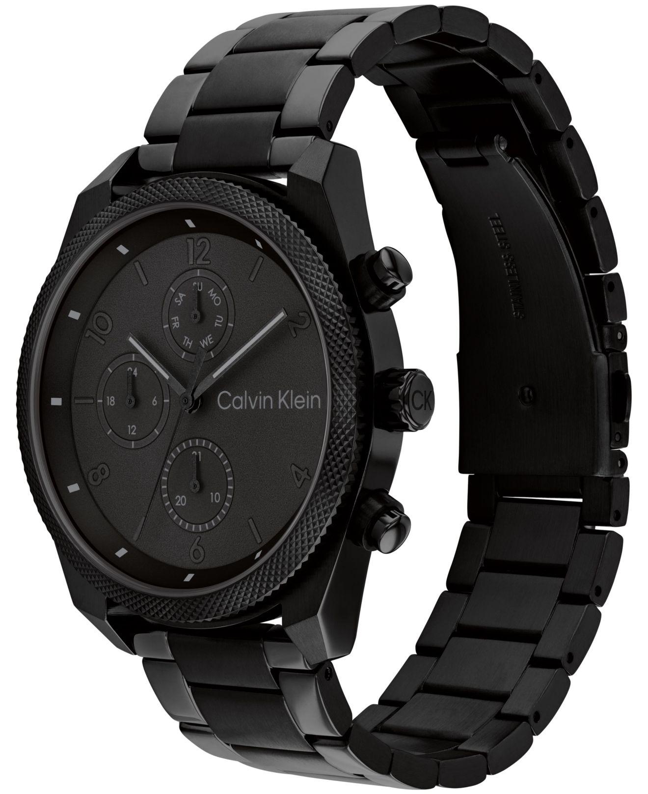 Calvin Klein Multifunction Black Stainless Steel Bracelet Watch 44mm for  Men | Lyst