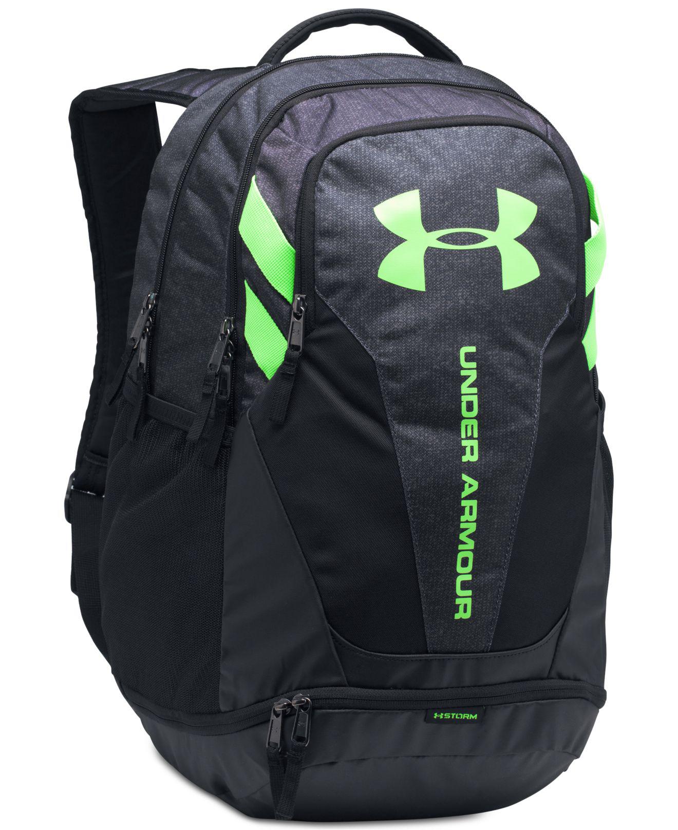 neon green under armour backpack