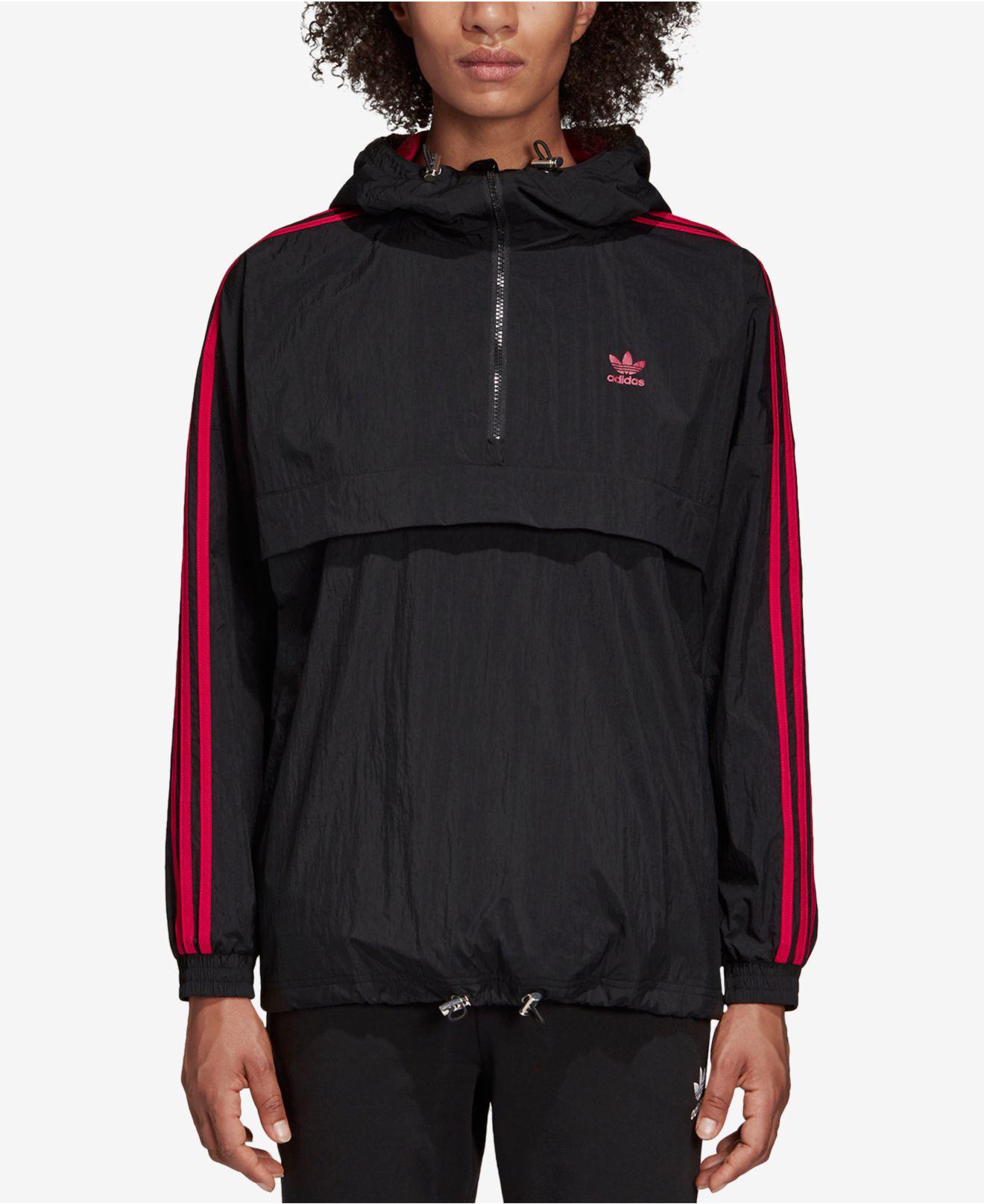 adidas windbreaker quarter zip