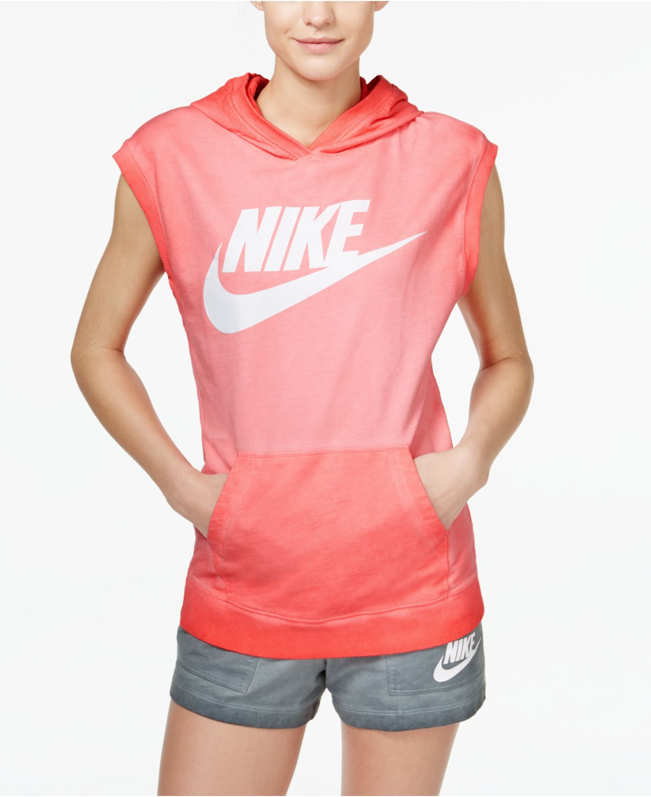 nike sleeveless hoodie womens