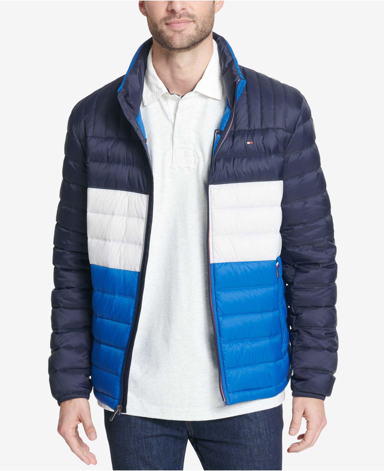 Download Tommy Hilfiger Down Quilted Packable Logo Jacket in Blue ...
