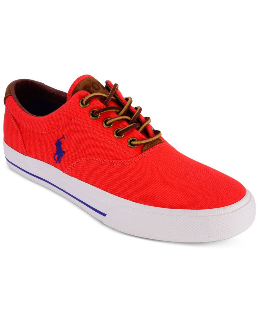polo sneakers mens polo ralph s vaugn canvas sneakers in orange polo sneakers mens polo ralph s vaugn canvas sneakers in orange