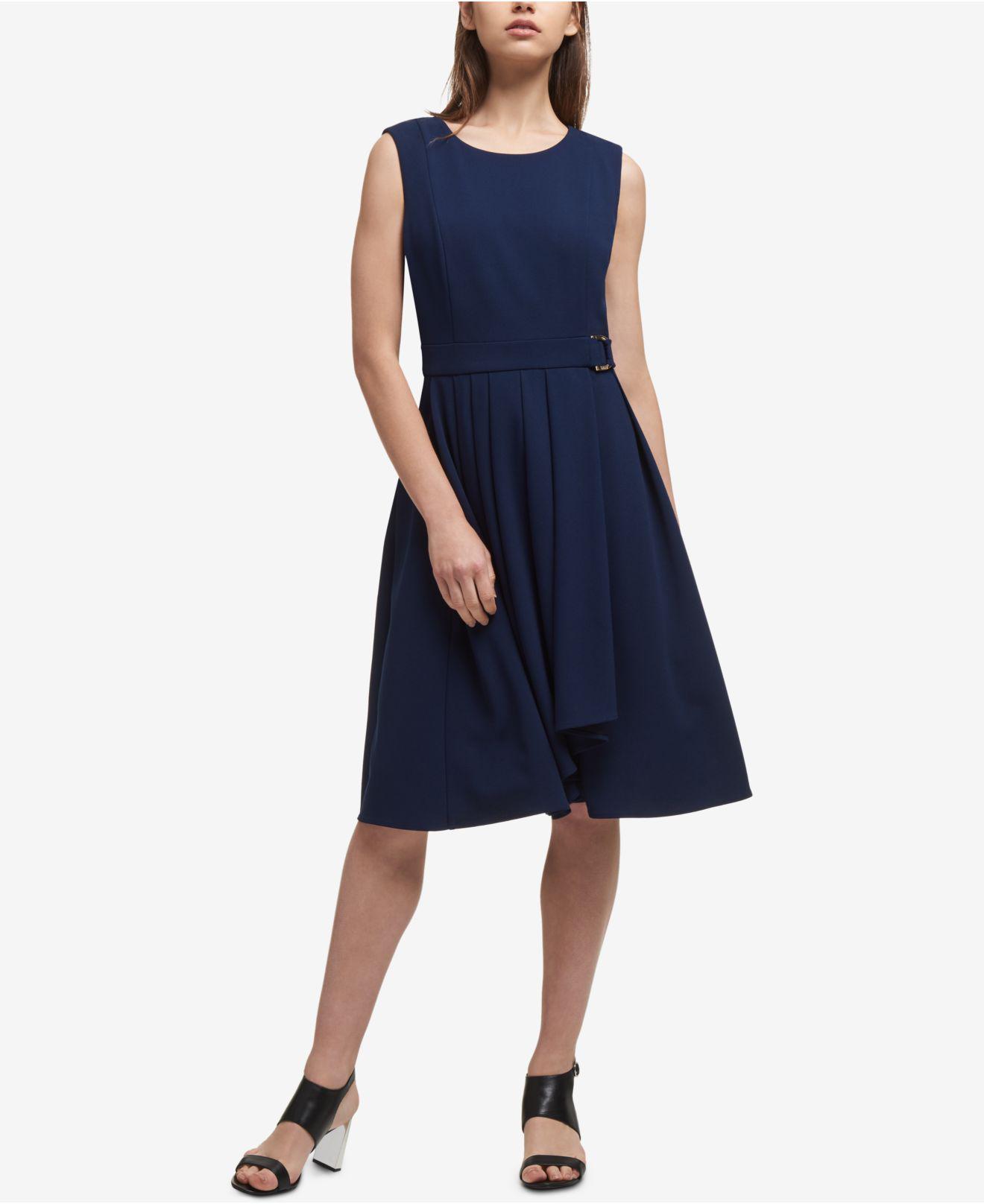 dkny navy blue dress