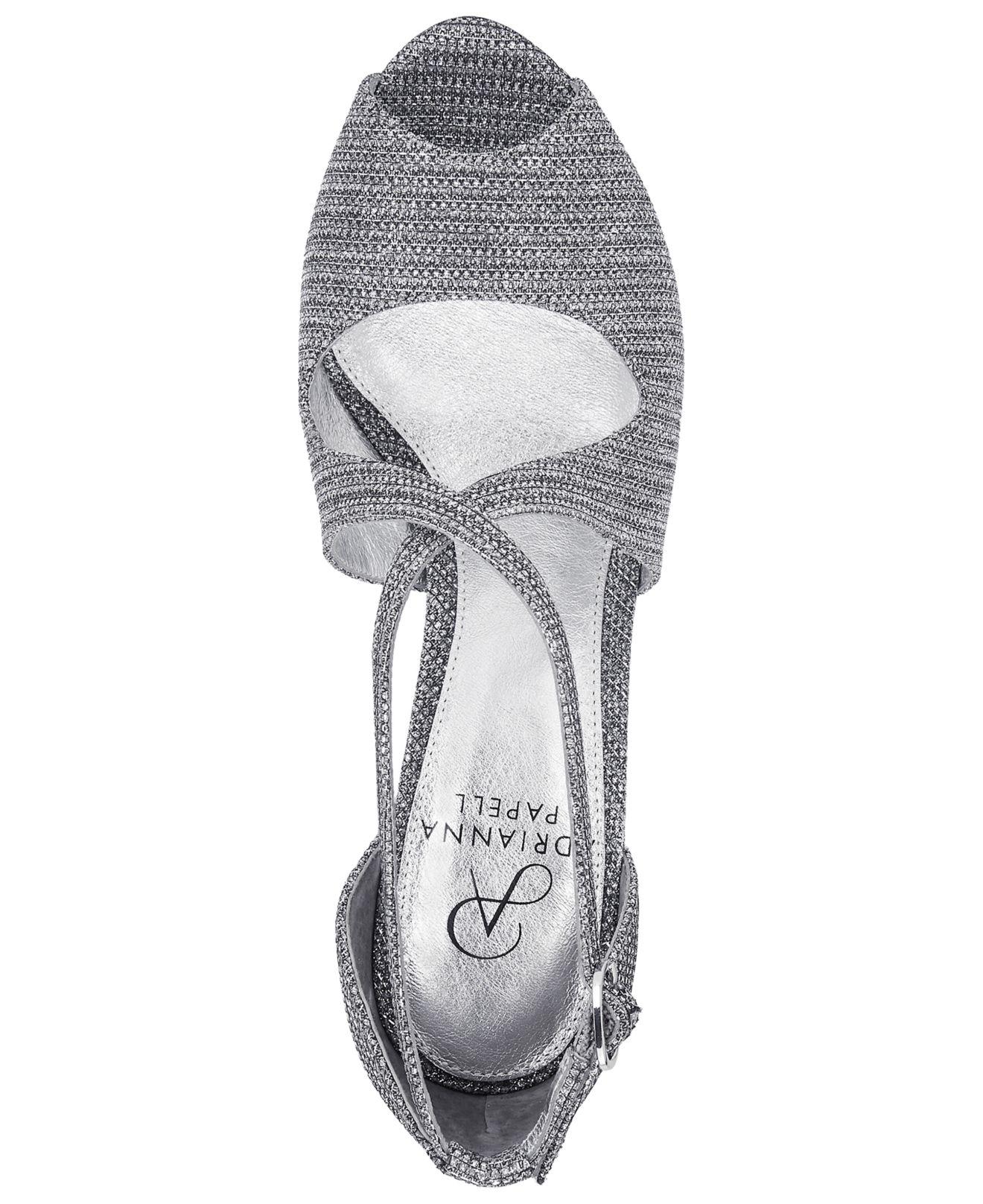 adrianna papell rosalie platform evening sandals