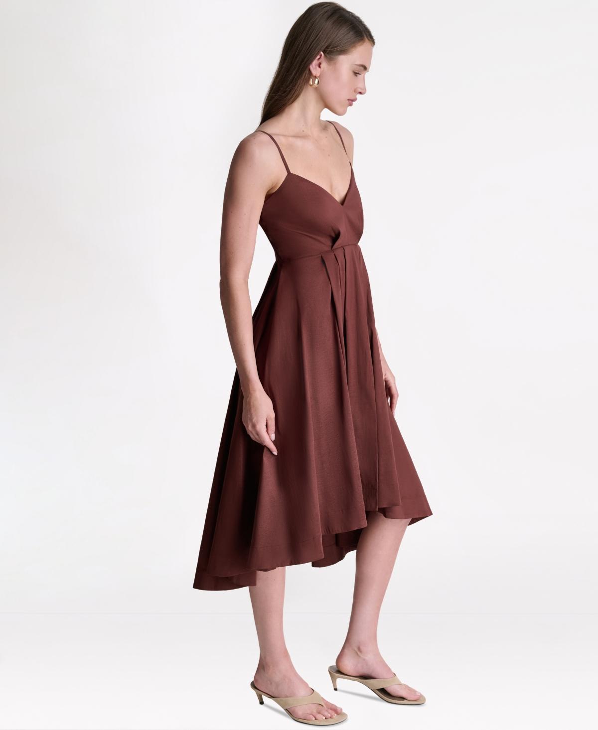 bcbg faux wrap midi dress BCBGMAXAZRIA Women's Fit and Flare Long Sleeve Asymmetrical Surplice Wrap Midi Dress with Tie Belt, Rio Red, X-Large at Amazon Women's Clothing store