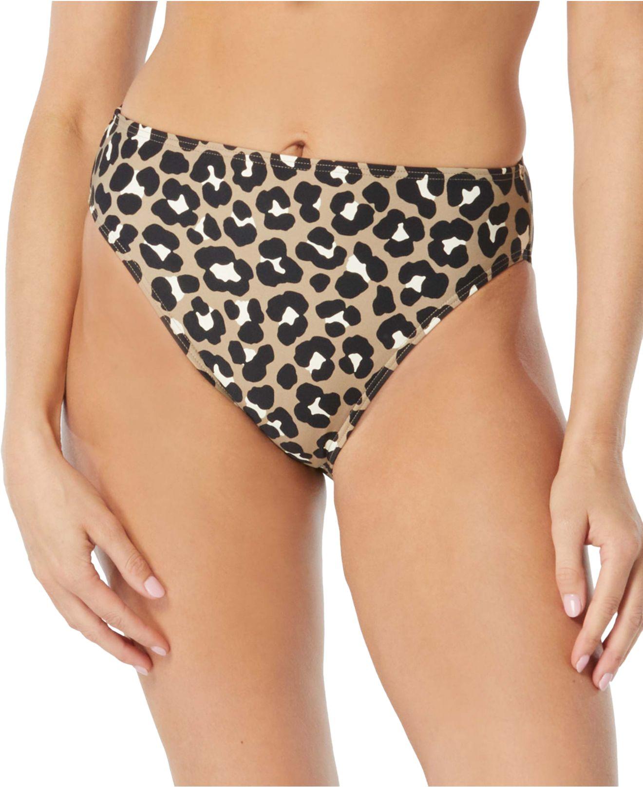 Michael Kors Leopard-print High-waisted Bikini Bottoms in Black | Lyst  Canada