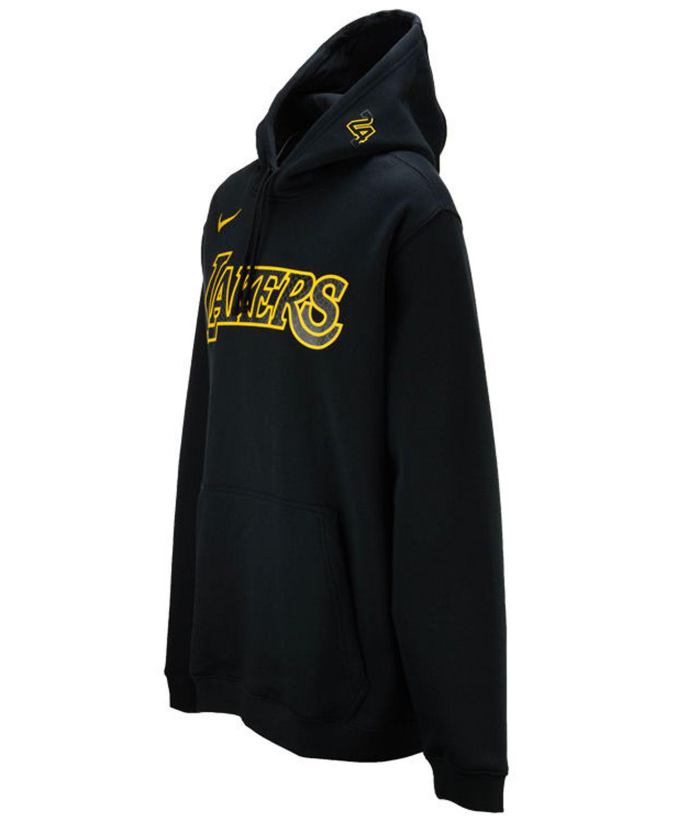 black lakers hoodie nike