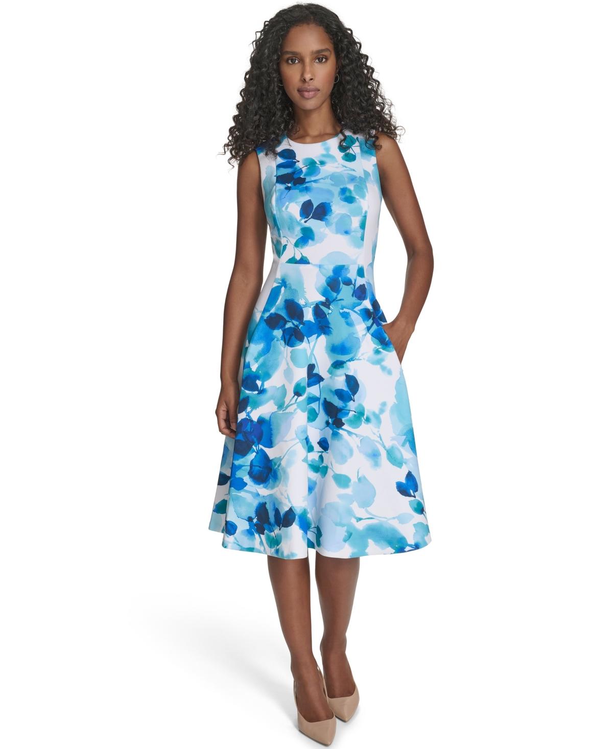 calvin klein dresses for wedding guest Betsy Adam Calvin Klein Women's Short-Sleeve Midi