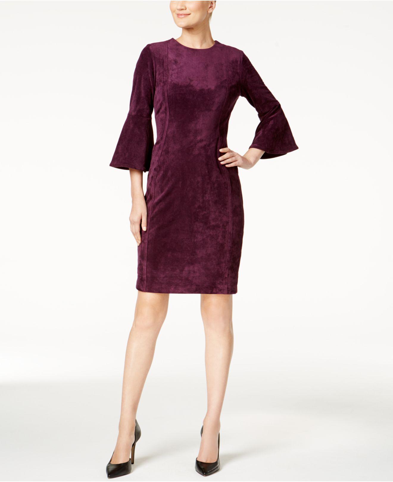 calvin klein suede dress