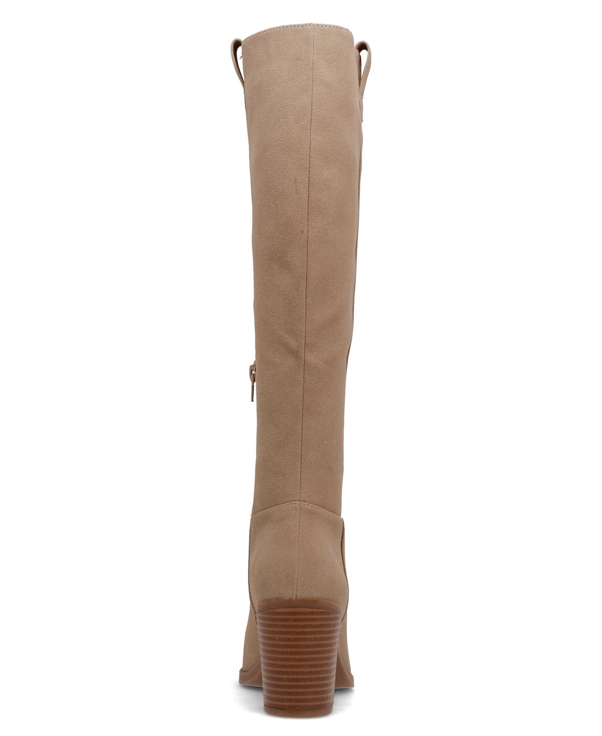 MIA Hadley Block heel Tall Boots in Brown Lyst