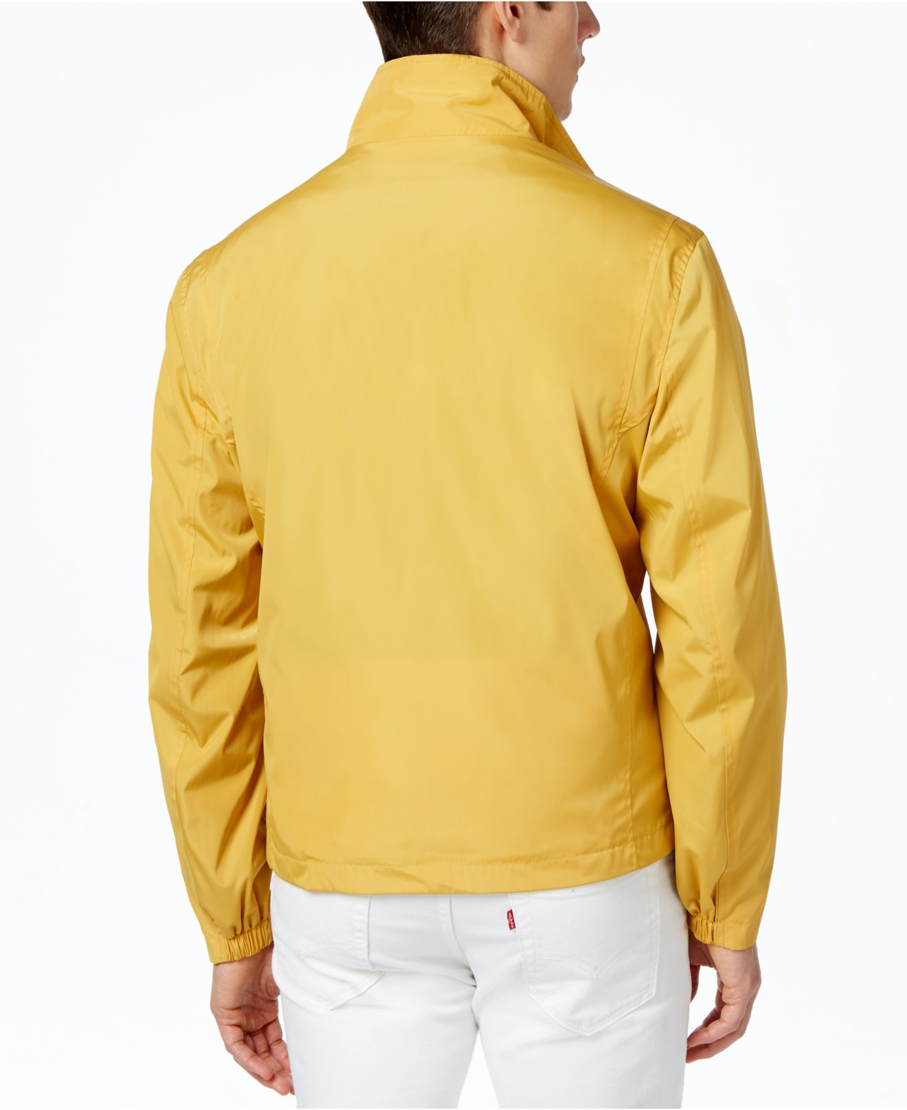 London Fog Synthetic Men's Packable Flangefront Standcollar Jacket in